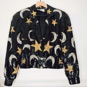 Vintage Sequin jacket with moon and stars